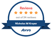 AVVO Review - 5 Stars out of 34 Reviews | Nicholas M. Krayer