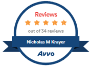 AVVO Review - 5 Stars out of 34 Reviews | Nicholas M. Krayer